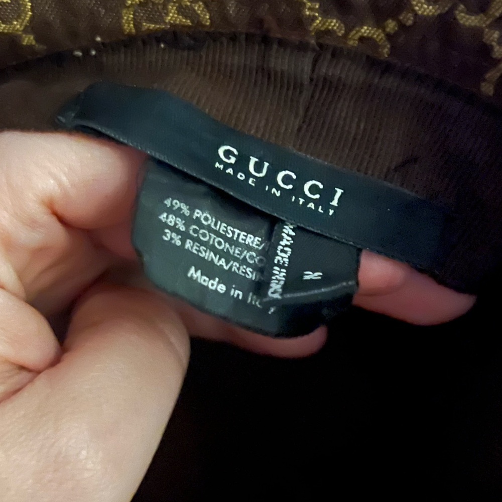 Gucci Signature Brown and Gold Bucket Hat - Picture 5 of 7